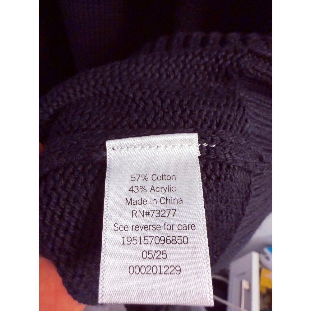 Sonoma Goods For Life Mens XXL Navy Blue Quarter Zip Knit Sweater Pullover NWT - Picture 3 of 4